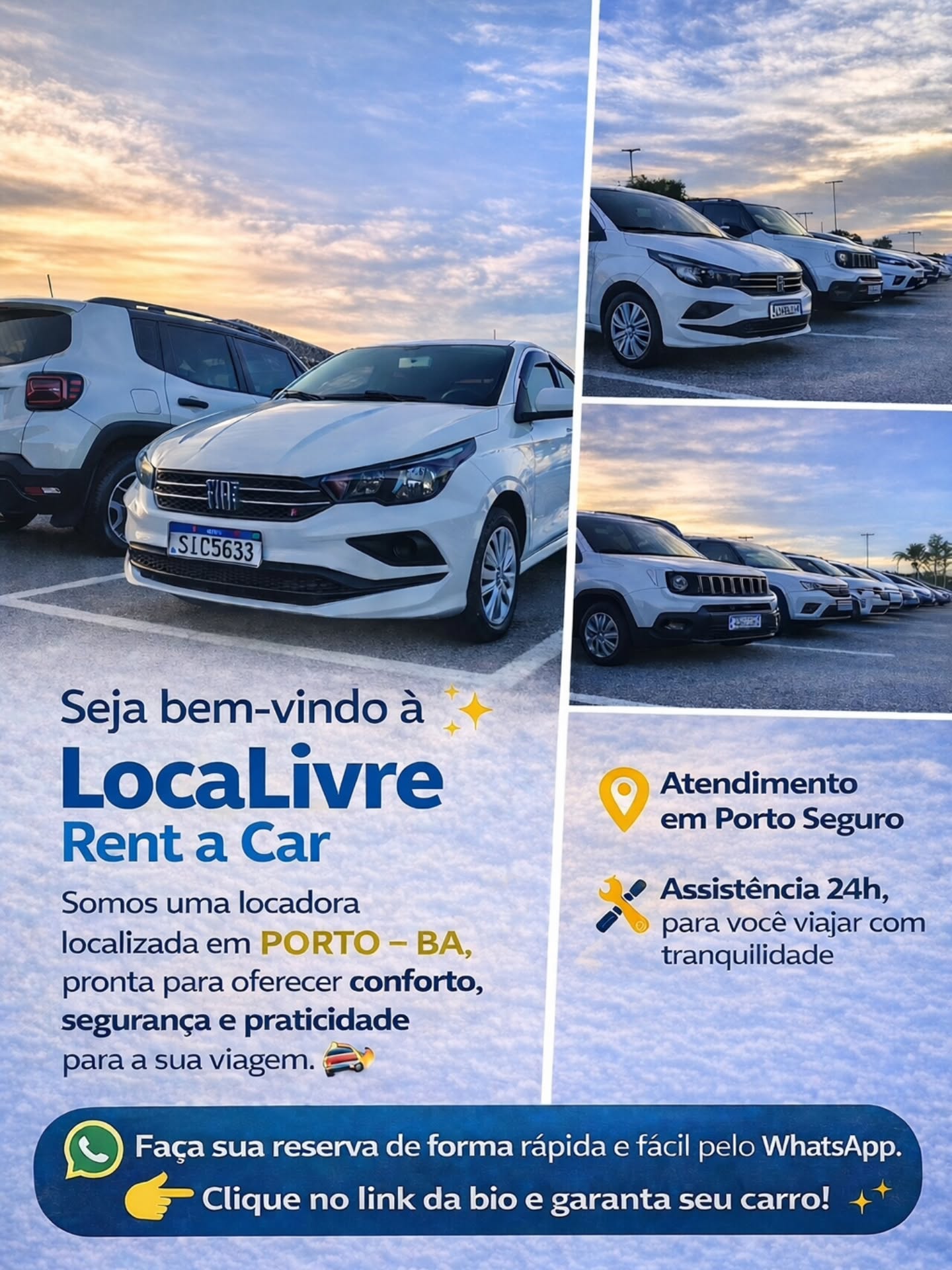 #LocaLivre #RentACar #PortoSeguro #AluguelDeCarros #bahia